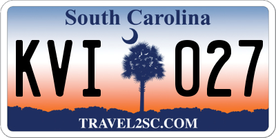SC license plate KVI027