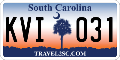 SC license plate KVI031