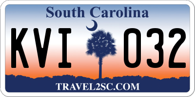 SC license plate KVI032