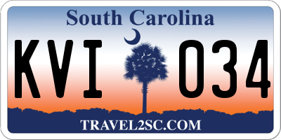 SC license plate KVI034