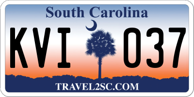 SC license plate KVI037
