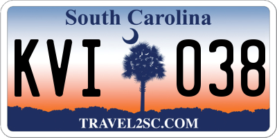 SC license plate KVI038