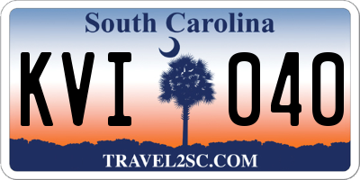 SC license plate KVI040
