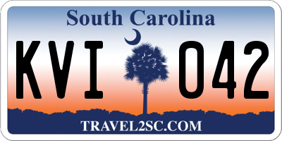 SC license plate KVI042