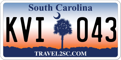 SC license plate KVI043