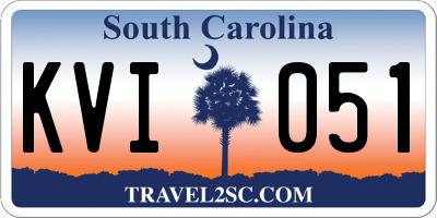 SC license plate KVI051