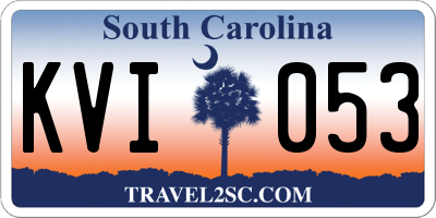 SC license plate KVI053