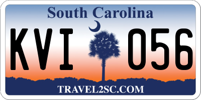 SC license plate KVI056