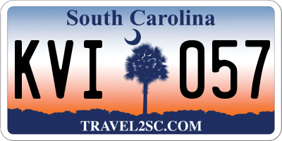 SC license plate KVI057