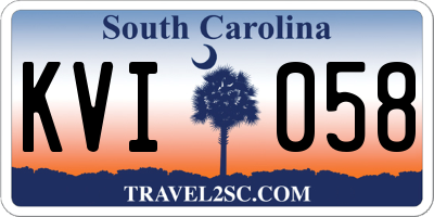 SC license plate KVI058