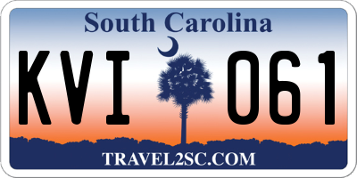 SC license plate KVI061