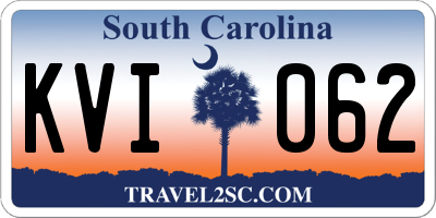SC license plate KVI062