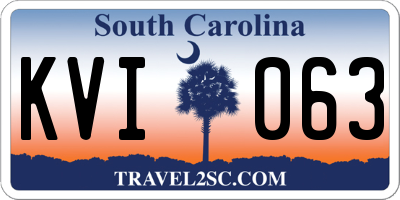 SC license plate KVI063