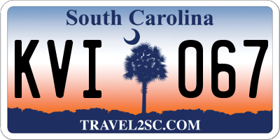 SC license plate KVI067