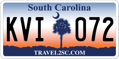 SC license plate KVI072