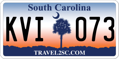 SC license plate KVI073