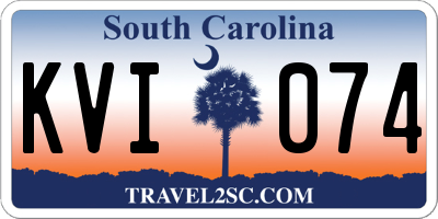 SC license plate KVI074