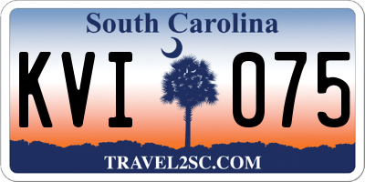 SC license plate KVI075
