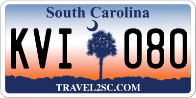 SC license plate KVI080