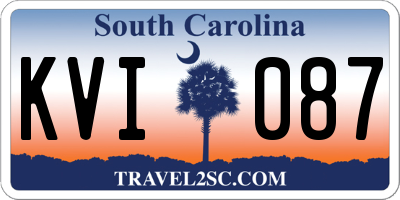 SC license plate KVI087