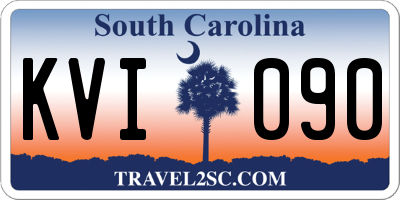 SC license plate KVI090