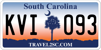 SC license plate KVI093