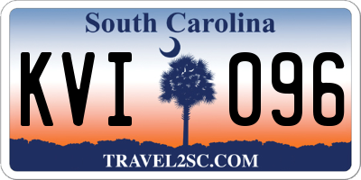 SC license plate KVI096