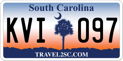 SC license plate KVI097