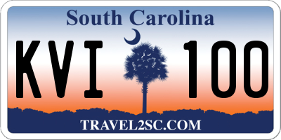 SC license plate KVI100