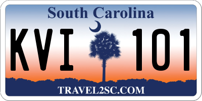SC license plate KVI101