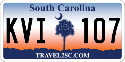 SC license plate KVI107