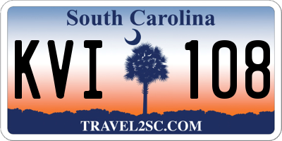 SC license plate KVI108