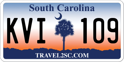 SC license plate KVI109