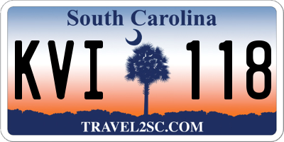 SC license plate KVI118