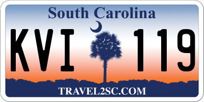 SC license plate KVI119
