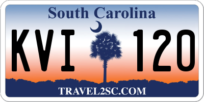 SC license plate KVI120