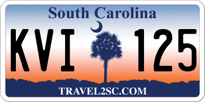 SC license plate KVI125