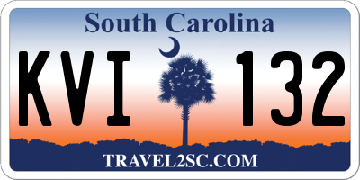 SC license plate KVI132