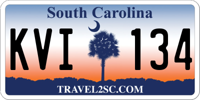 SC license plate KVI134