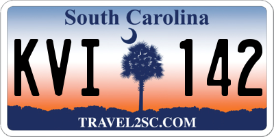 SC license plate KVI142
