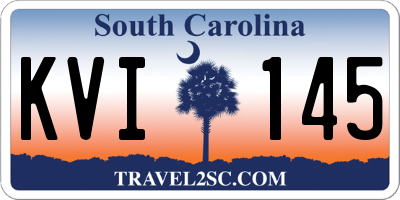 SC license plate KVI145
