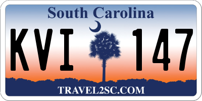 SC license plate KVI147