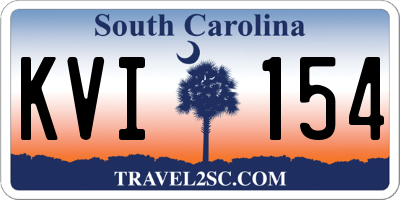 SC license plate KVI154
