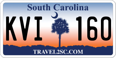SC license plate KVI160