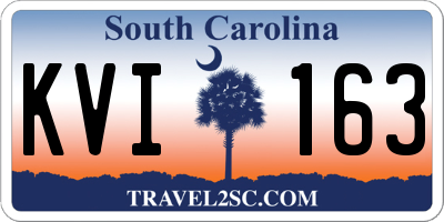 SC license plate KVI163