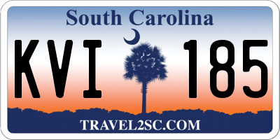 SC license plate KVI185