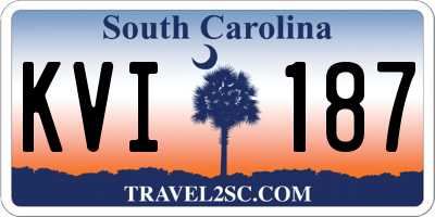 SC license plate KVI187