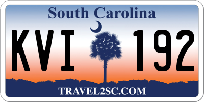 SC license plate KVI192