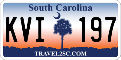 SC license plate KVI197