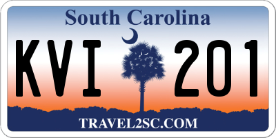 SC license plate KVI201